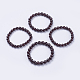 Bracelets extensibles en perles de grenat naturel BJEW-I253-8mm-03-2