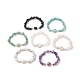 Set di braccialetti elastici con perline miste naturali e sintetiche in stile 7 pz 7 per donna BJEW-JB09938-4