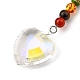Chakra Heart Crystal Suncatcher Dowsing Pendulum Pendants PALLOY-JF00460-03-4