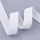 シングルフェイスベルベットリボン  ホワイト  3/8インチ（9.5~10mm）  約50ヤード/ロール（45.72メートル/ロール） SRIB-T004-01-24-3