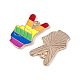Regenbogenfarbene Pride-Emaille-Anhänger aus Legierung ENAM-K067-08-4