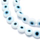 Chapelets de perles rondes de chalumeau manuelles de mauvais œil LAMP-L058-12mm-14-3