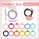 WADORN 12Pcs 12 Colors Spray Painted Alloy Spring Gate Rings FIND-WR0010-43-2
