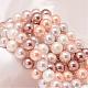 Round Shell Pearl Bead Strands BSHE-L011-8mm-L020-1