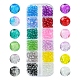 840pcs 12 colores de cuentas de vidrio craquelado pintadas con spray CCG-FS0001-01-1