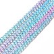 Transparent Gradient Color Glass Beads Strands GLAA-H021-01B-29-2