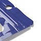 長方形レーザーPVCジップロックバッグ  再封可能な包装袋  セルフシールバッグ  スレートブルー  12.8x8x0.15cm  片側の厚さ：2.5ミル（0.065mm） ABAG-P011-01D-03-3