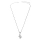 TINYSAND 925 Sterling Silver Tear of Joy Cubic Zirconia Pendant Necklace TS-N399-G-16-3