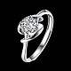 Adjustable 925 Sterling Silver Cubic Zirconia Finger Rings RJEW-BB20786-6-2