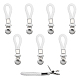 CHGCRAFT 8Pcs Braided Cotton Loop Cloth Hanger Holder Iron Towel Clips with Cotton Cord Loop and 304 Stainless Steel Buckles for Home Bathroom Kitchen AJEW-CA0003-77-1