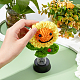 Baumwollstrick mit Sonnenblumen verzieren DJEW-WH0037-76-3