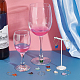 Unicraftale Bastelset für Weinglasanhänger mit Schmetterlingen zum Selbermachen DIY-UN0004-69-2