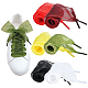 Gorgecraft 6 пара 6 цвета плоские прозрачные шнурки из полиэстера и шифона DIY-GF0004-49B-1