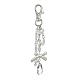 Porte-clés pendentif en plastique abs imitation perle et verre KEYC-FZ00006-2