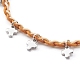 Bracelets de perles de nylon tressés réglables BJEW-JB06058-3