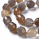Natural Grey Agate Beads Strands G-T131-121-3