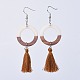 Resin & Wood Dangle Earrings EJEW-JE03024-2