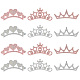 Супернаходки 12 шт. 3 стиля горный хрусталь корона принцесса тканевая аппликация патч 2 цвета вышитая утюг на нашивке корона в форме сердца пришитые аппликации нашивки термонашивки для одежды рюкзаки шляпа сумка DIY-FH0004-86-1