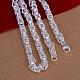 Популярные серебряные цвета латунные византийские цепочки ожерелья для мужчин NJEW-BB12696-20-3