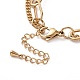 Vacuum Plating 304 Stainless Steel Double Chains Multi Layered Necklace with Cross Charm for Women STAS-E155-12G-4