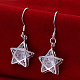 High Quality Star Brass Cubic Zirconia Dangle Earrings EJEW-BB11775-1