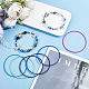 Sunnyclue 48 pz set di braccialetti elasticizzati con catene a molla minimaliste in 6 colori TWIR-SC0001-01-4