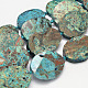 Natürlicher ozean achat / ozean jaspis oval additiv farbe perlen stränge G-E331-24-1