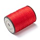 ラウンドワックスポリエステル糸ストリング  マイクロマクラメコード  ツイストコード  革縫い用  レッド  0.65mm  約87.48ヤード（80m）/ロール YC-D004-02D-049-2