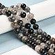 Chapelets de perles en quartz rutile noir naturel G-R446-6mm-37-01-5