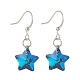 Boucles d'oreilles pendantes étoiles en verre électrolytique EJEW-JE05160-3