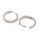 Серьги-кольца Huggie Hoop из нержавеющей стали 304 с текстурой для женщин EJEW-C096-35D-2