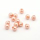 Half Drilled ABS Plastic Imitation Pearl Round Beads OACR-F002A-02-1