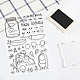 GLOBLELAND Birthday Theme Clear Stamps Pea Clip with Cute Expression Silicone Clear Stamp Seals for Cards Making DIY Scrapbooking Photo Journal Album Decor Craft DIY-WH0167-56-620-6