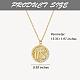 925 Sterling Silver 12 Constellation Necklace Gold Horoscope Zodiac Sign Necklace Round Astrology Pendant Necklace with Zircons Birthday Jewelry Gift for Women Men JN1089L-2