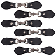 FINGERINSPIRE 6 Pairs Cardigan Clip Holder Sew on Leather Buckles with Clip Leather Clip Buckle Toggles Clothing Hook Buckles PU Leather Snap Toggle for Poncho Cape Cardigan Wrap Scarf Accessories FIND-FG0001-88-1