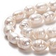 Hebras de perlas de agua dulce cultivadas naturales PEAR-L033-84-01-2