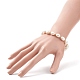 Bracelet en perles de keshi naturelles avec fermoir en laiton pour femme BJEW-JB08867-01-4