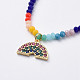 Glass Beads Pendants Necklaces NJEW-JN02562-01-2