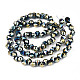 Electroplate Glass Beads Strands EGLA-N006-032-C02-2