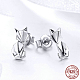 925 Sterling Silver Stud Earrings EJEW-FF0010-09AS-2