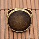 Vintage Brass Ring Components and Clear Glass Cabochons DIY-X0199-AB-NF-3