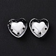 Glass Heart Beads GLAA-D005-01H-3
