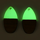 Bois de noyer et pendentifs lumineux en résine qui brillent dans le noir RESI-N039-77-2