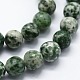 Natürliche grüne Fleck Jaspis Perlen Stränge X-G-I199-30-4mm-3