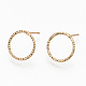 Brass Stud Earrings X-EJEW-N018-006-NF-1
