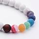 Natural Howlite & Gemstone Beads Stretch Bracelets BJEW-JB02510-02-2