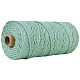 工芸品の編み物用の綿糸  ミディアムアクアマリン  3mm  約109.36ヤード（100m）/ロール KNIT-PW0001-01-12-1