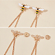 Alloy Bees Hanging Chain Brooch JEWB-WH0026-21KCG-5