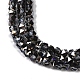 Chapelets de perles en verre électroplaqué&nbsp;GLAA-Q105-02G-3