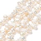 Natural Keshi Pearl Beads Strands PEAR-J007-52-1